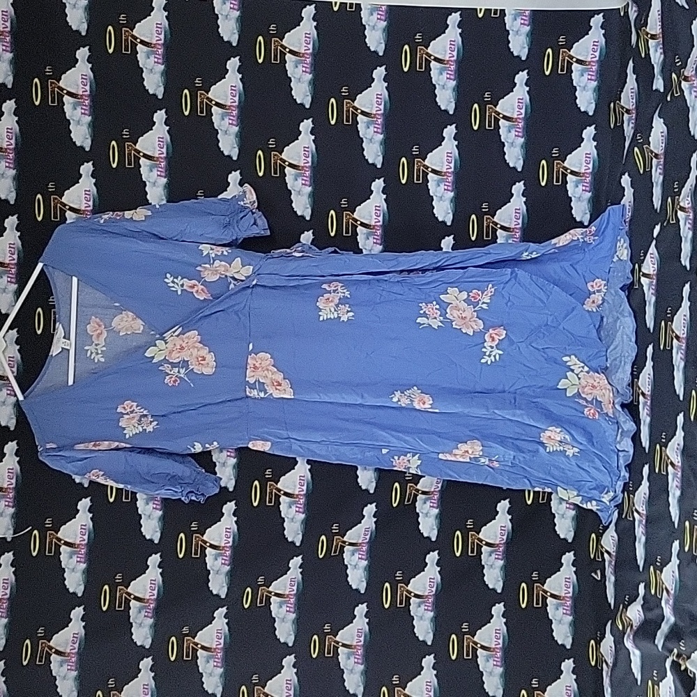 Women's Blue Floral Dress